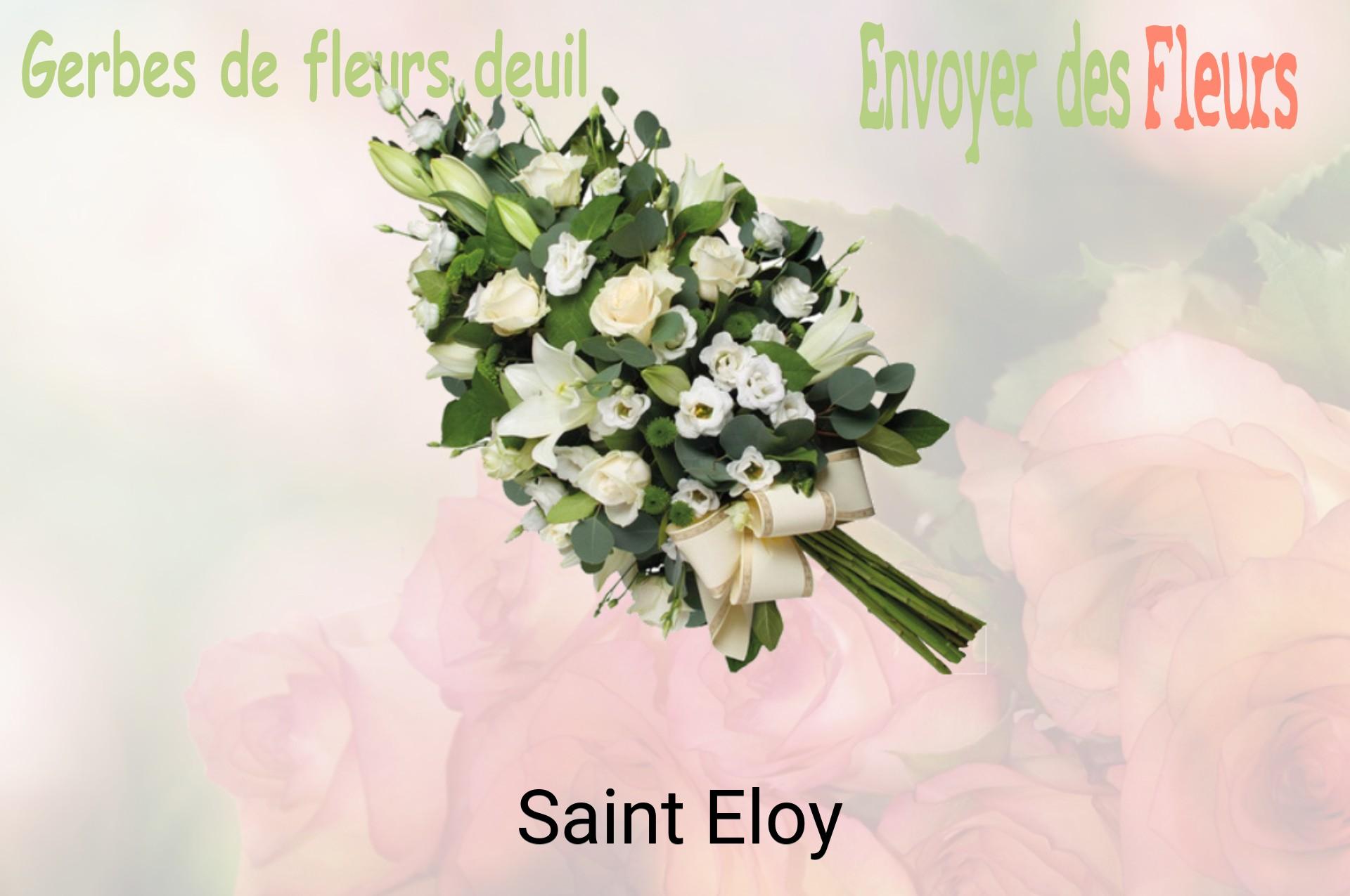 Gerbe de fleurs de deuil livrée à Saint-Eloy